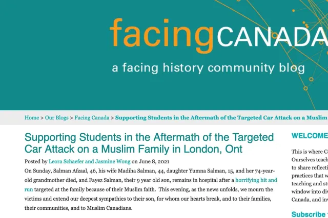 Supporting Students in the Aftermath of the Targeted Car Attack on a Muslim Family in London, Ont